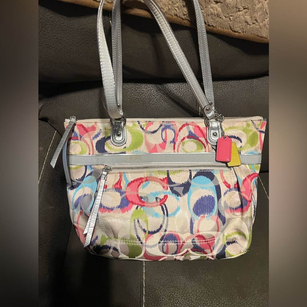 Coach Multicolor Signature Tote Bag